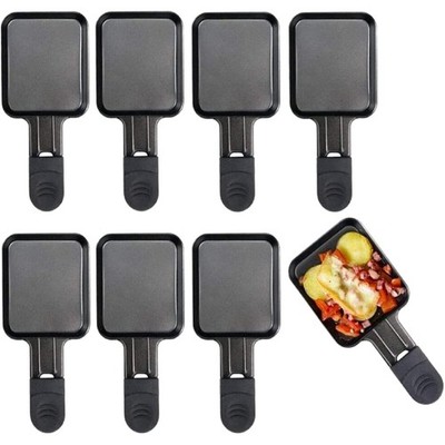 Raclette Pfännchen, Edelstahl, Antihaft, 8 Stück, Ersatz Mini Pfannen, Grill ...
