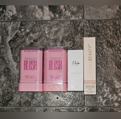 Mischo Beauty Contour Stick, Blush Sticks, Chica Beauty Highlighter Duo BNIB