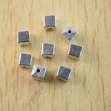 20pcs 6mm Tibetan Silver Color Cube Spacer Beads H1164