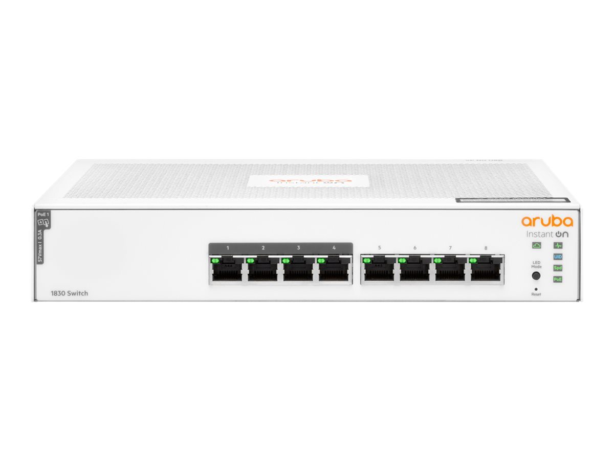 HPE Instant On 1830 8G 4p Class4 PoE 65W Gestito L2 Gigabit JL811A#ABB
