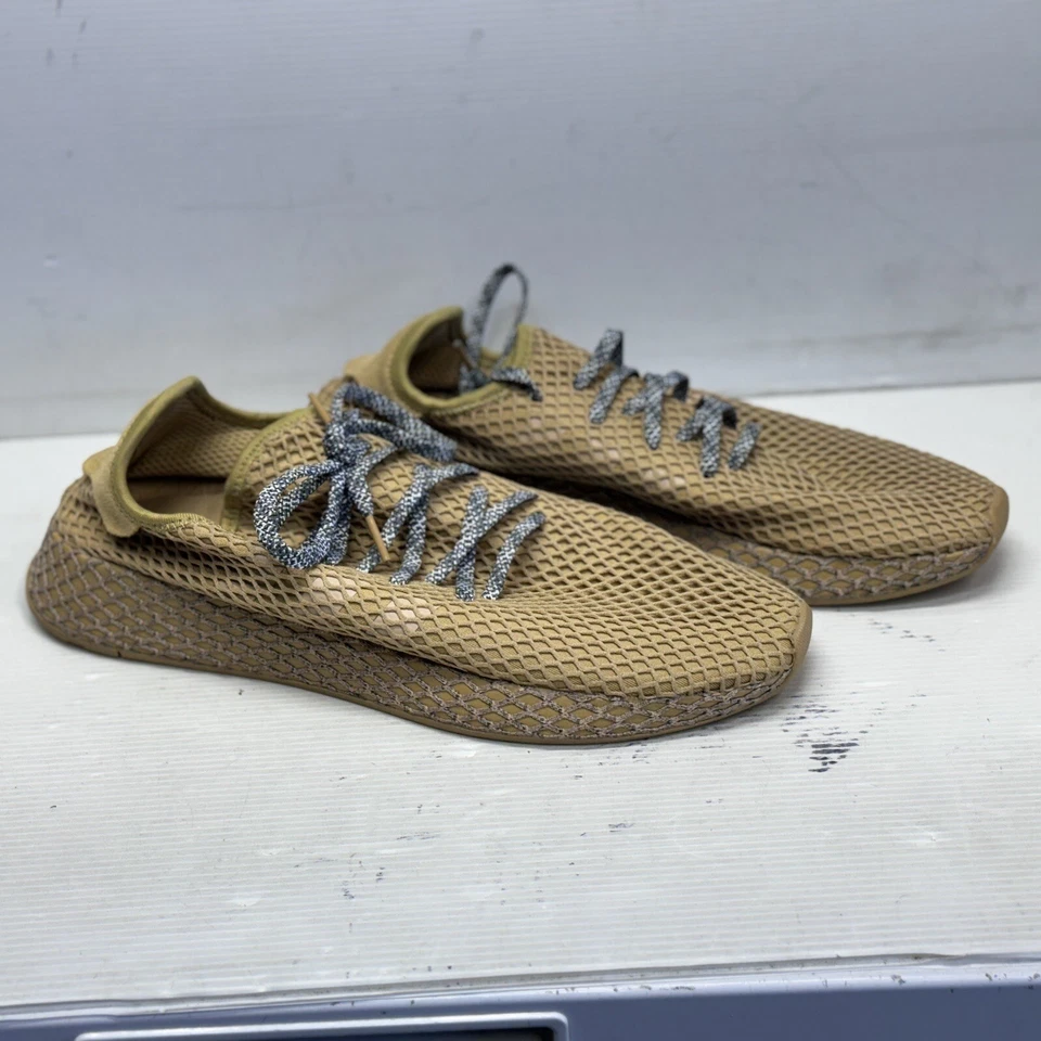 Adidas Deerupt Runner Sneakers Mens Size 13 Raw Sand Beige BD7885 Lightweight - Image 3 of 4