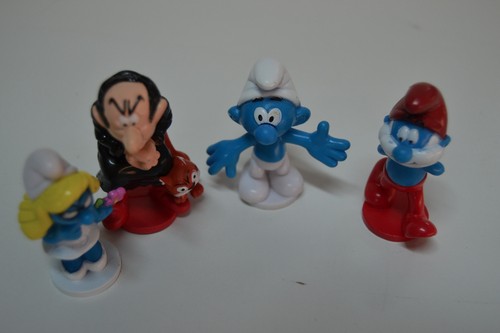 Muñecos Pitufos 4 unidades - Papa Pitufo - Pitufina - Gargamel - Pitufo - Peyo - Imagen 5 de 5