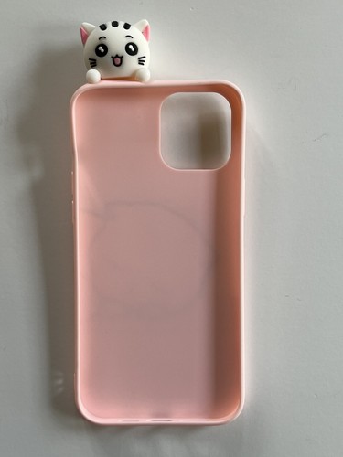 Bezaubernde 3D Katze Handyhülle iPhone 13 Pro Max Pink Kawaii Soft Case - Bild 4 von 5