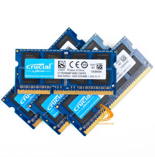 Crucial 4x 8GB 2Rx8 PC3L-12800S DDR3-1600Mhz SODIMM Laptop Memory RAM 204Pin * - Picture 7 of 11
