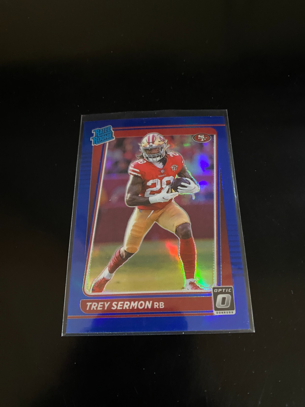 Trey Sermon 2021 Donruss Optic Blue Prizm /179 RC 49ers 224 PWE
