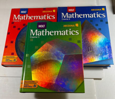 Holt Middle School Math Bundle Courses 1,2,3 2007 USED Very Good Hardcovers