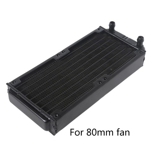 Aluminum Radiator CPU Water Cooling Heat Exchanger with 1/4 inch Thread 10 Tubes - Photo 2/12