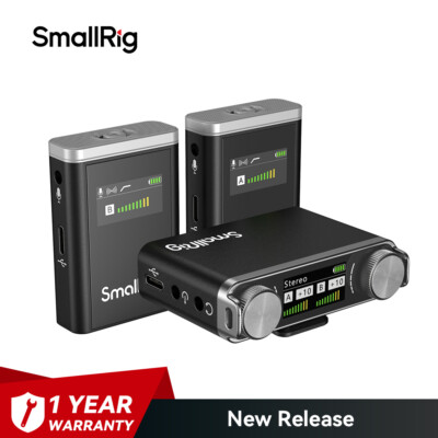 SmallRig 2 Pcs Forevala W60 2.4G Wireless Microphone for Video Camera/Smartphone