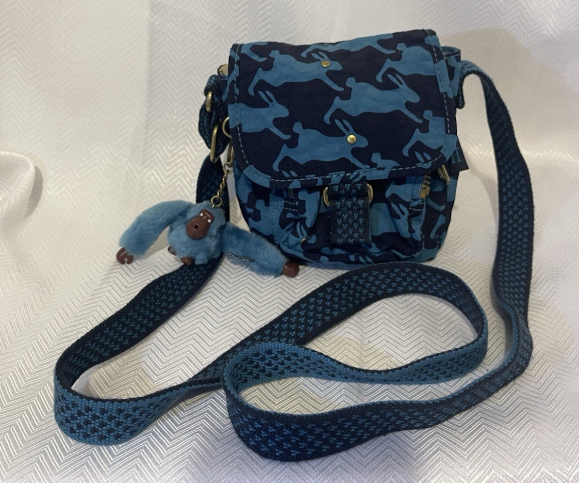KIPLING Azure Blue 'Rabbit' Pattern Shoulder Bag … - image 2