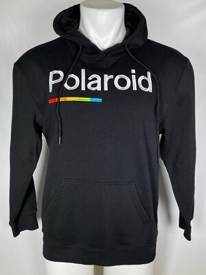 Polaroid Land Camera Capture and Remember Black Hoodie Men's MEDIUM