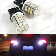 2 x Xenon White LED 360° Backup Reverse Light Bulbs 45-SMD 7440 7444