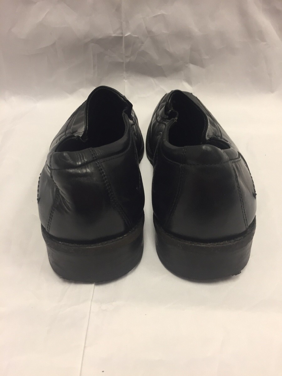 Johnston Murphy Black Sheepskin Leather Slip On Dress Shoes  display picture 2