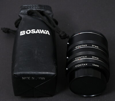 Original Contax 13, 20 & 27mm Auto Extension Tube Complete Set