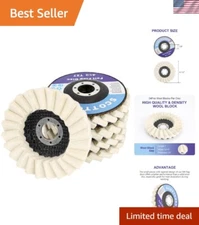 5-Pack Felt Flap Discs for Mirror Finish - 4.5" Buffing Wheel for Angle Grinder