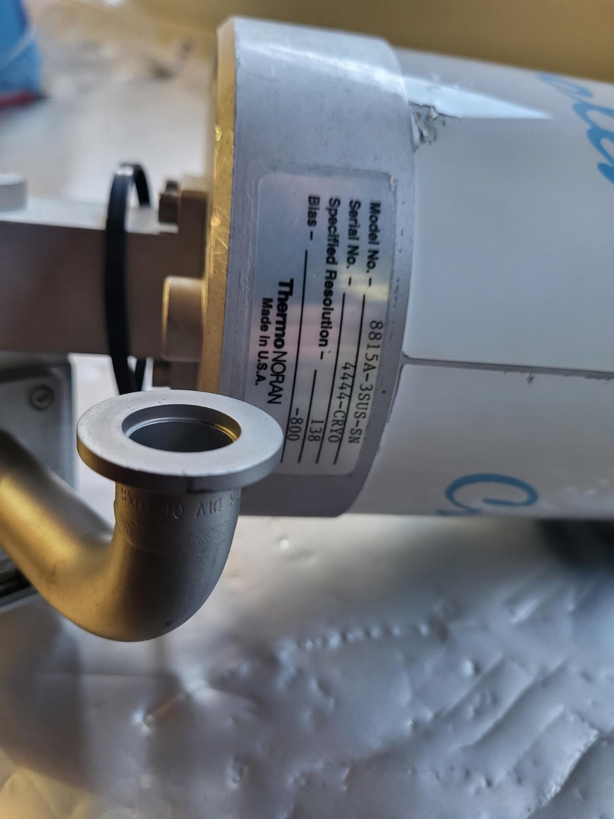 KLA-Tencor SRX EDX Detector Thermo Noran Cryo Cooler 8815A-3SUS-SN 4444-Cryo