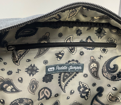 Lug Puddle Jumper Quilted Tote Travel Weekend Carry-On Bag Heather Grey EUC - Picture 12 of 17