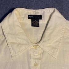 GRACE ELEMENTS womens  100% LINEN YELLOW Butt...