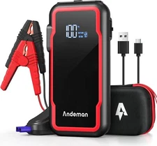 Audew Car Jump Starter 3000A Peak 20000mAh Battery Charger Portable 12V Powerban