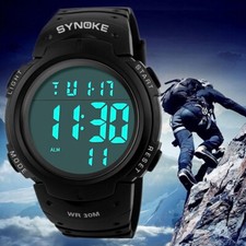 Men's Waterproof Military Tactical LED Digital Sports Watch Backlight Wristwatch