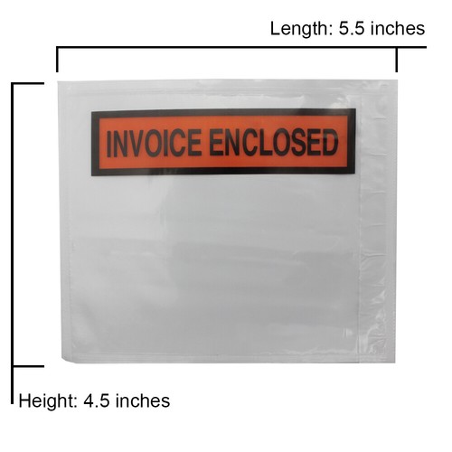Packing List Envelopes Sleeve Invoice Enclosed Pouch 4.5" x 5.5" Case of 1000 - Picture 8 of 12
