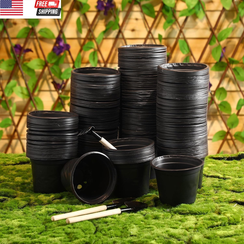 1500 Pcs 4 Inch Plastic Plants Nursery Pots Bulk Seed Starting Plant Pots with D - Picture 5 of 6