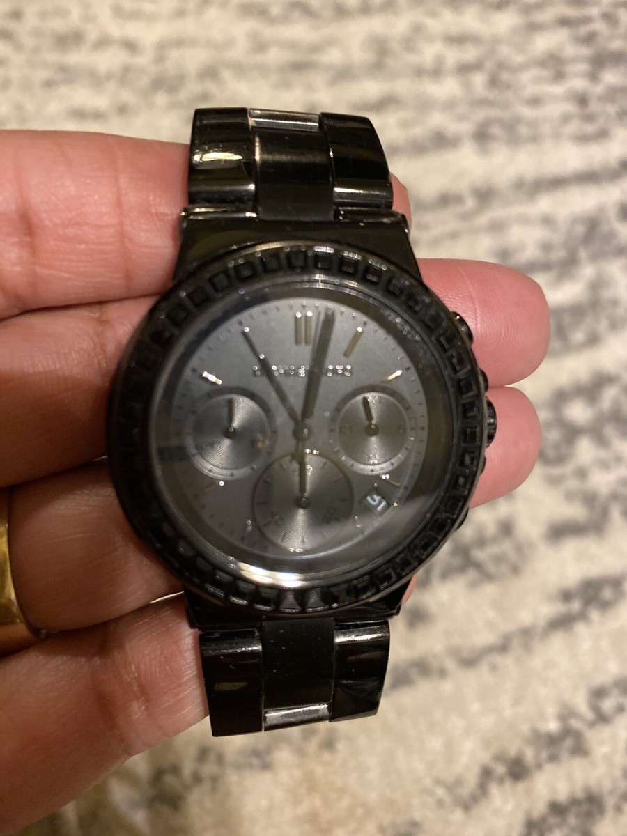 Michael Kors Black Watch With Black Stones | eBay Michael Kors Black Watch With Black Stones | eBay