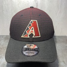 Arizona Diamondbacks Hat New Era 9FORTY Adjustable Black Red Prizm Strapback H3