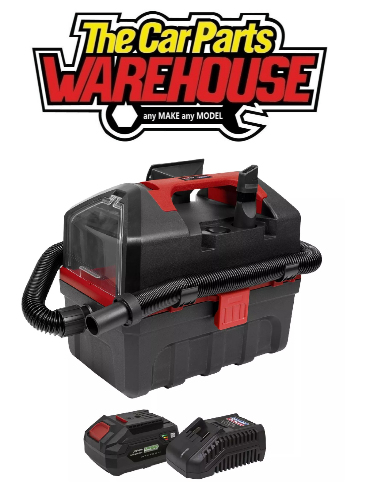 Sealey Cordless Wet and Dry Vacuum Kit 20V 4Ah SV20 Series - CP20VWDVKIT1