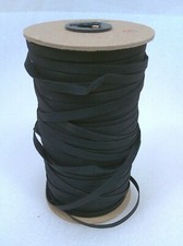 Black 144 Yards 1/4 Inch 6mm Wide Elastic Cord Band Flat Braided Sewing Crafts