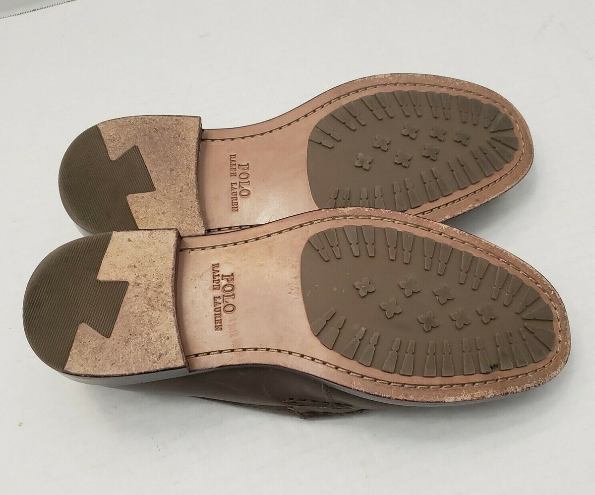 Sz 10 D Mens Polo Ralph Lauren Dustan Brown Leather Penny Loafers Shoes VGUC Polo Ralph Lauren Dustan Brown Leather Penny Loafers Men main image 2