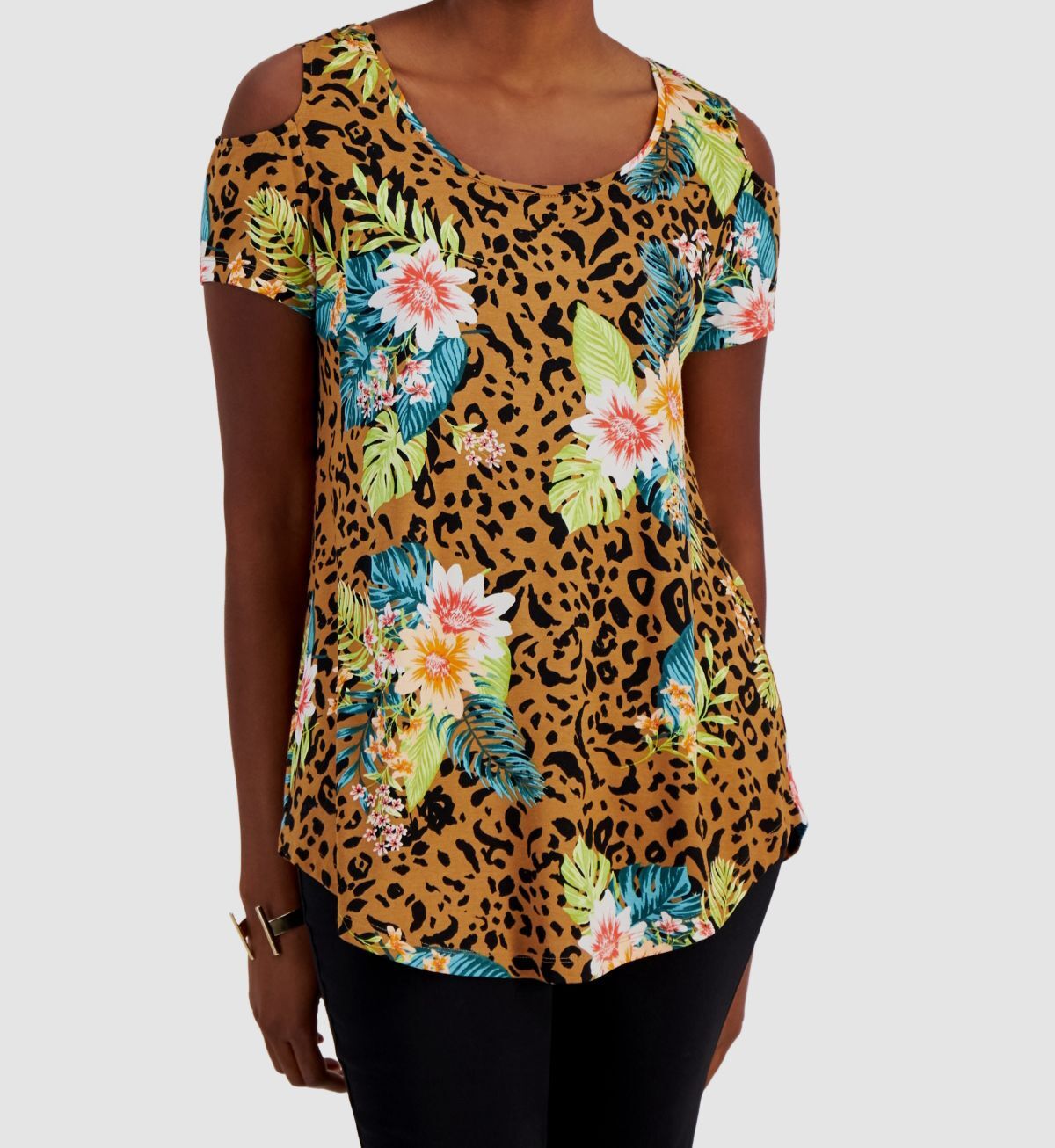 jm collection cold shoulder top