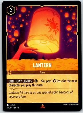 #33 Lantern 2023 Disney Lorcana First Chapter Rare Amber