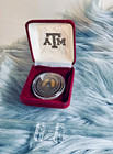 Rare Vintage Texas A&M Aggie Bonfire Coin w/ Ashes from Fire Inlaid