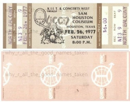 QUEEN 👑 MUSIC GROUP ARTIST 🎸 Reproduction CONCERT TICKETS 🎟️ Individual Sale - 第 18/102 張圖片