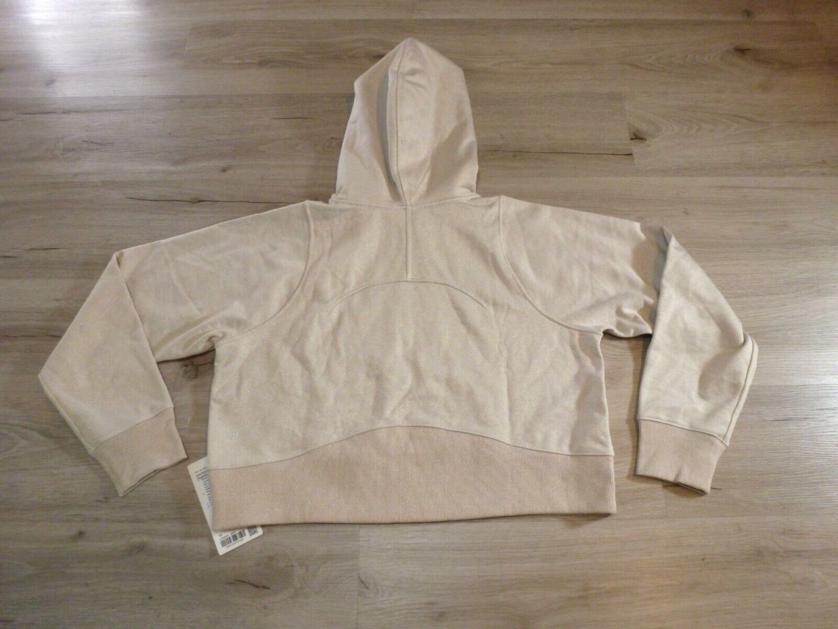 NEW Lululemon Loungeful Cropped Hoodie *Spark Bone Beige Sz 10 