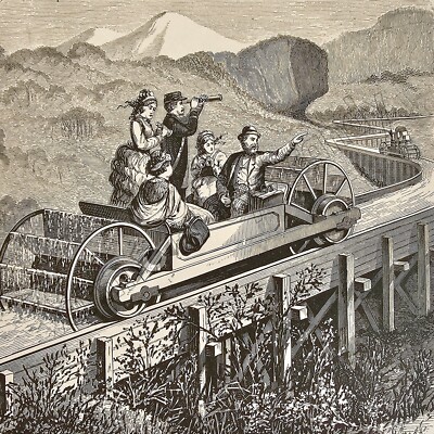 California Railroad Drawing 1878 Steampunk DIGITAL DOWNLOAD Print at Home Art