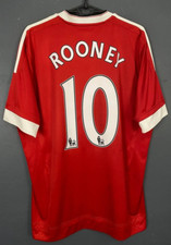 MEN'S FC MANCHESTER UNITED 2015/2016 ROONEY FOOTBALL SOCCER SHIRT JERSEY SIZE L