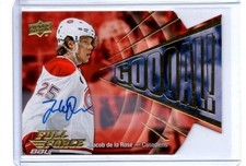 2015-16 Upper Deck FULL FORCE GOAL Die-Cut AUTO Jacob de la Rose Canadiens #G-JD