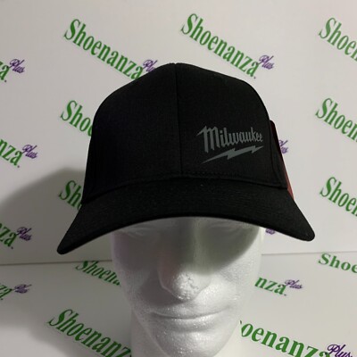 Milwaukee Hat Fitted Lightweight FlexFit Flex Fit 504B-LXL Black Cap Mens L / XL
