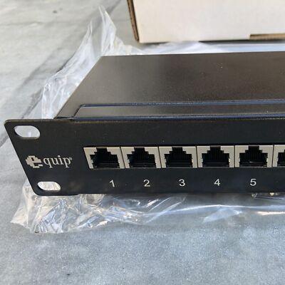 Equip 24-Port Premium Cat 6 geschirmtes Patch Panel Schwarz 1HE LSA+ NEU #0460