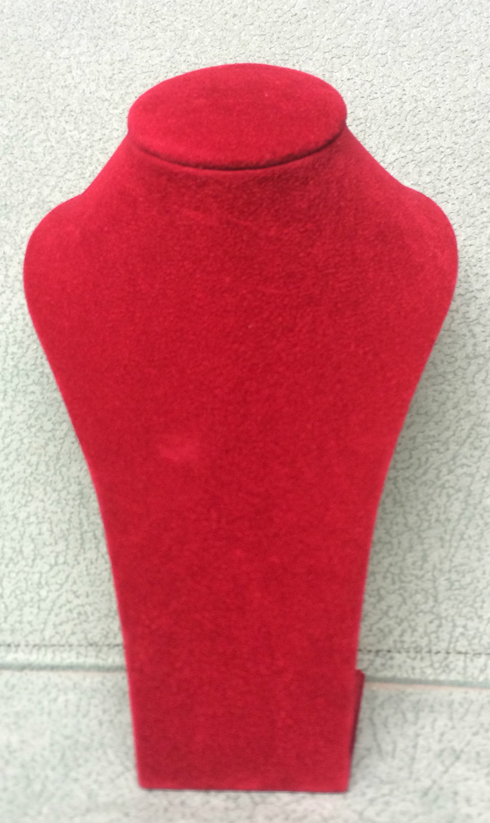 Medium Jewellery Display Upright Bust (Deep Red Suede)