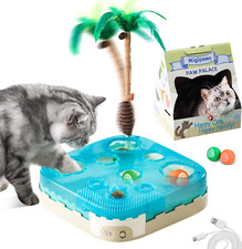 7-In-1 Interactive Cat Toy Motion Activated Indoor Playset with Automatic Pop Bo