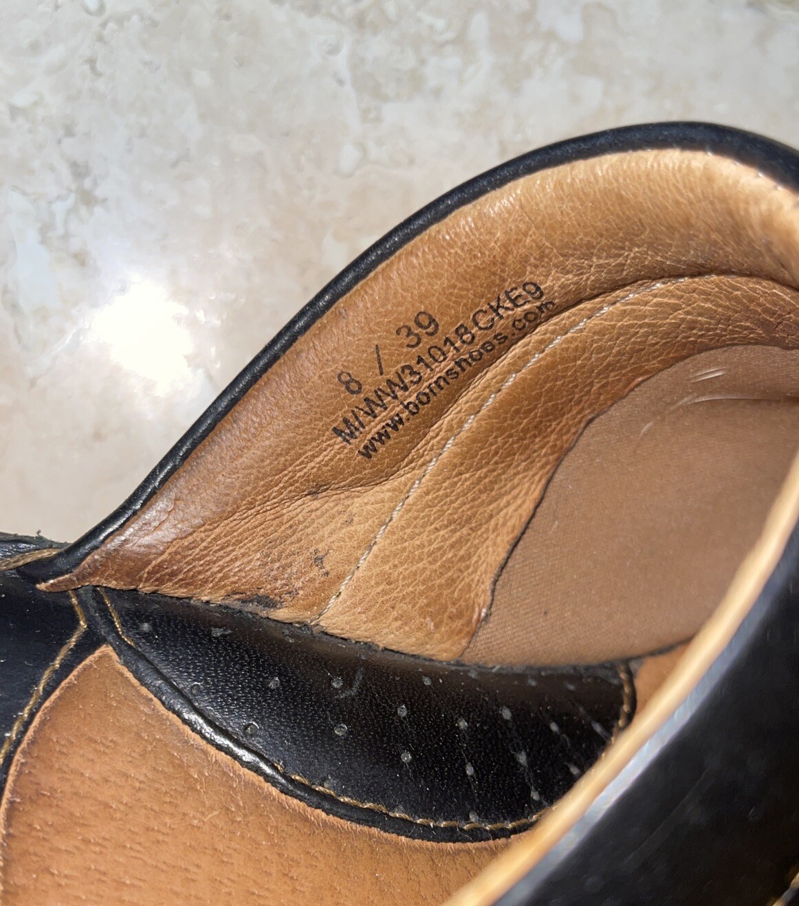 Women’s BORN Slip On Mules Clogs Shoes Size 8 M Black Leather Comfort