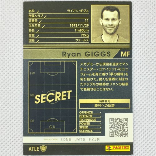 Panini WCCF 2016-17 Ryan Giggs Legends Manchester United ATLE Wales Japan - Picture 2 of 8