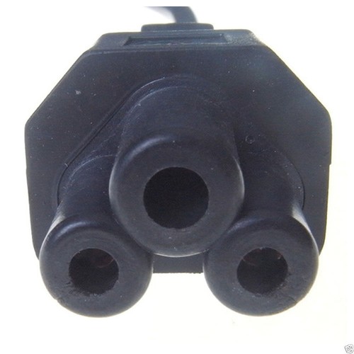 2m Clover Leaf Male Plug to Euro Plug Power Cable - Picture 4 of 8