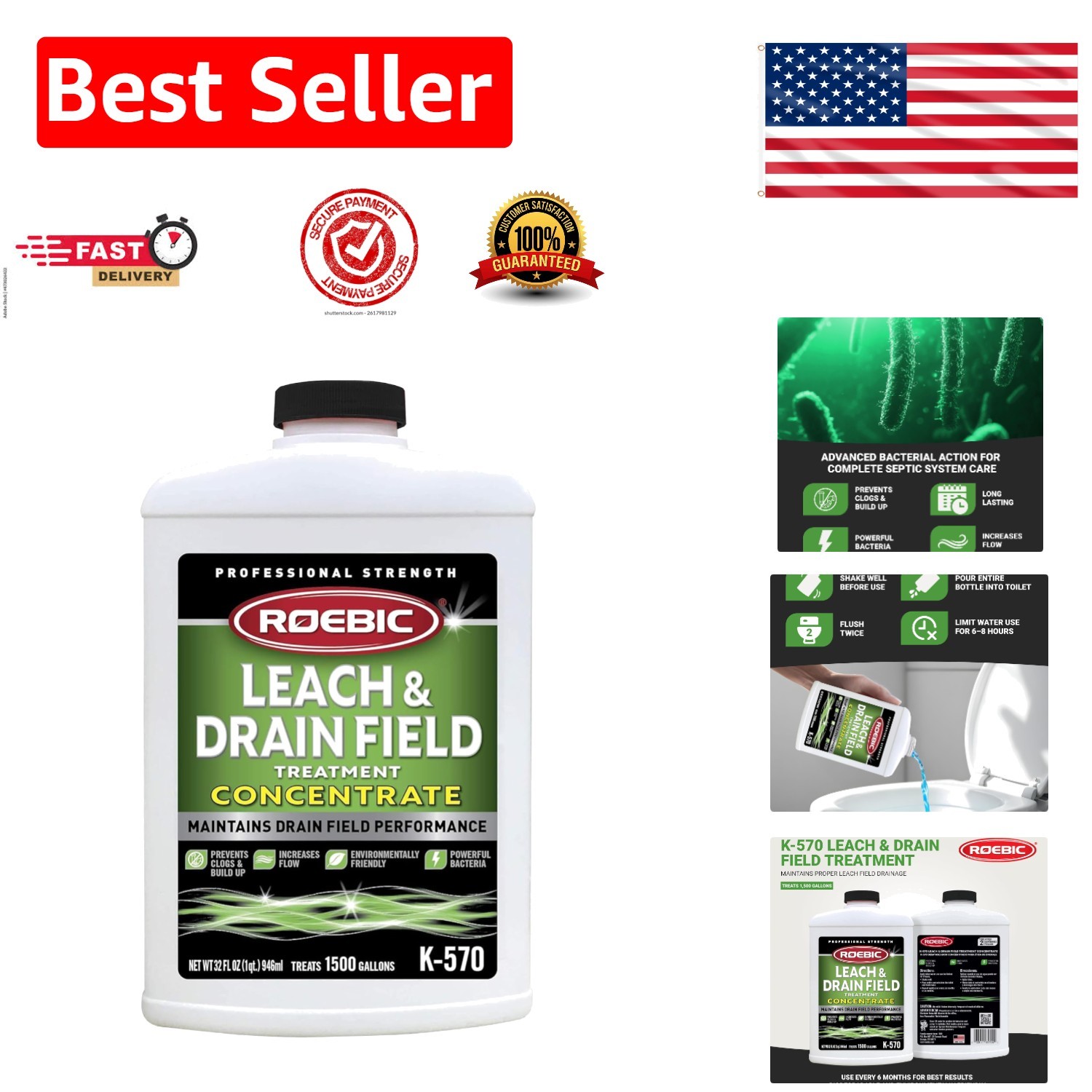 K-570-Q 32-Oz Professional-Strength Septic System Opener &ndash;