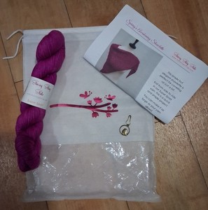 Stunning String Studio"Spring Awaking Shawlette"w/yarn, pattern,stitch marker