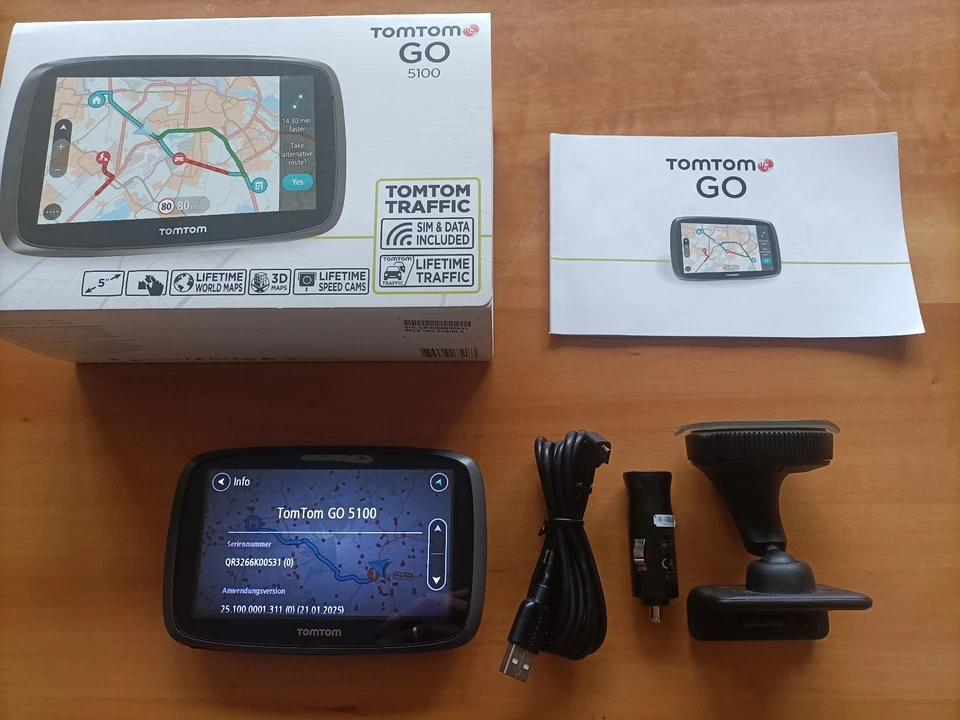 TomTom Go 5100 World Navi, 5 Zoll, Lifetime Maps&Traffic&Radar über SIM-Karte - Bild 3 von 4