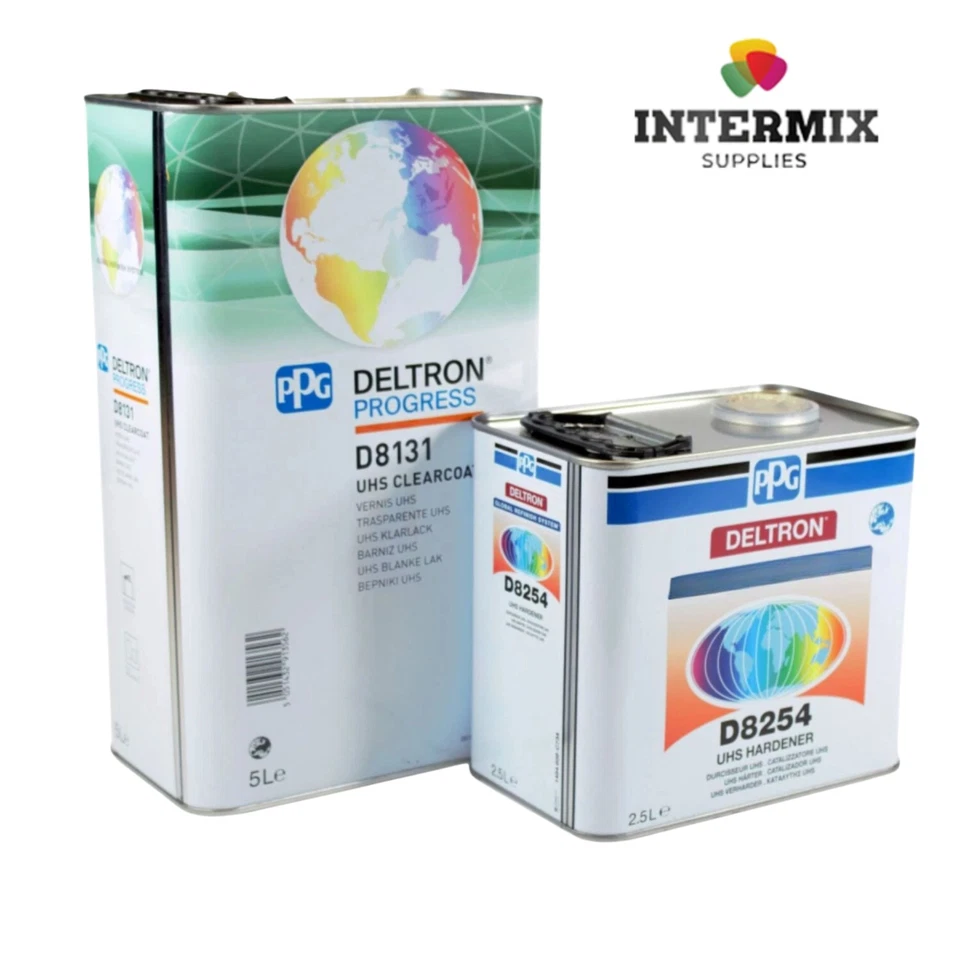 PPG DELTRON D8131 UHS CLEARCOAT & D8254 HARDENER KIT 7.5LTR - Image 2 of 3