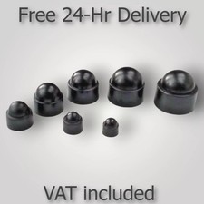 Plastic Nut & Bolt Cover Caps For Hexagon Nuts ,Bolts, Screws/ Black